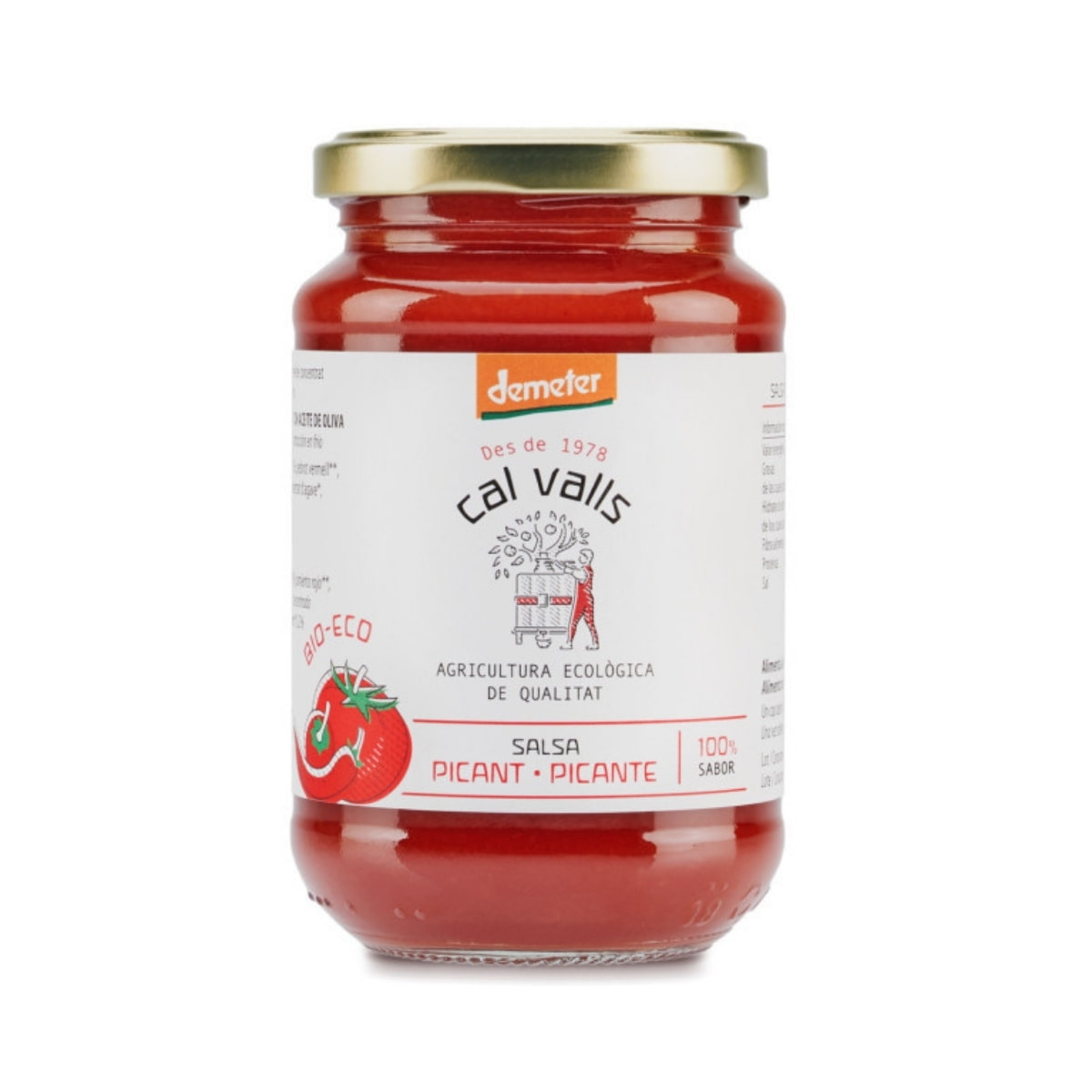 SALSA DE TOMATE picante 350gr. DEMETER