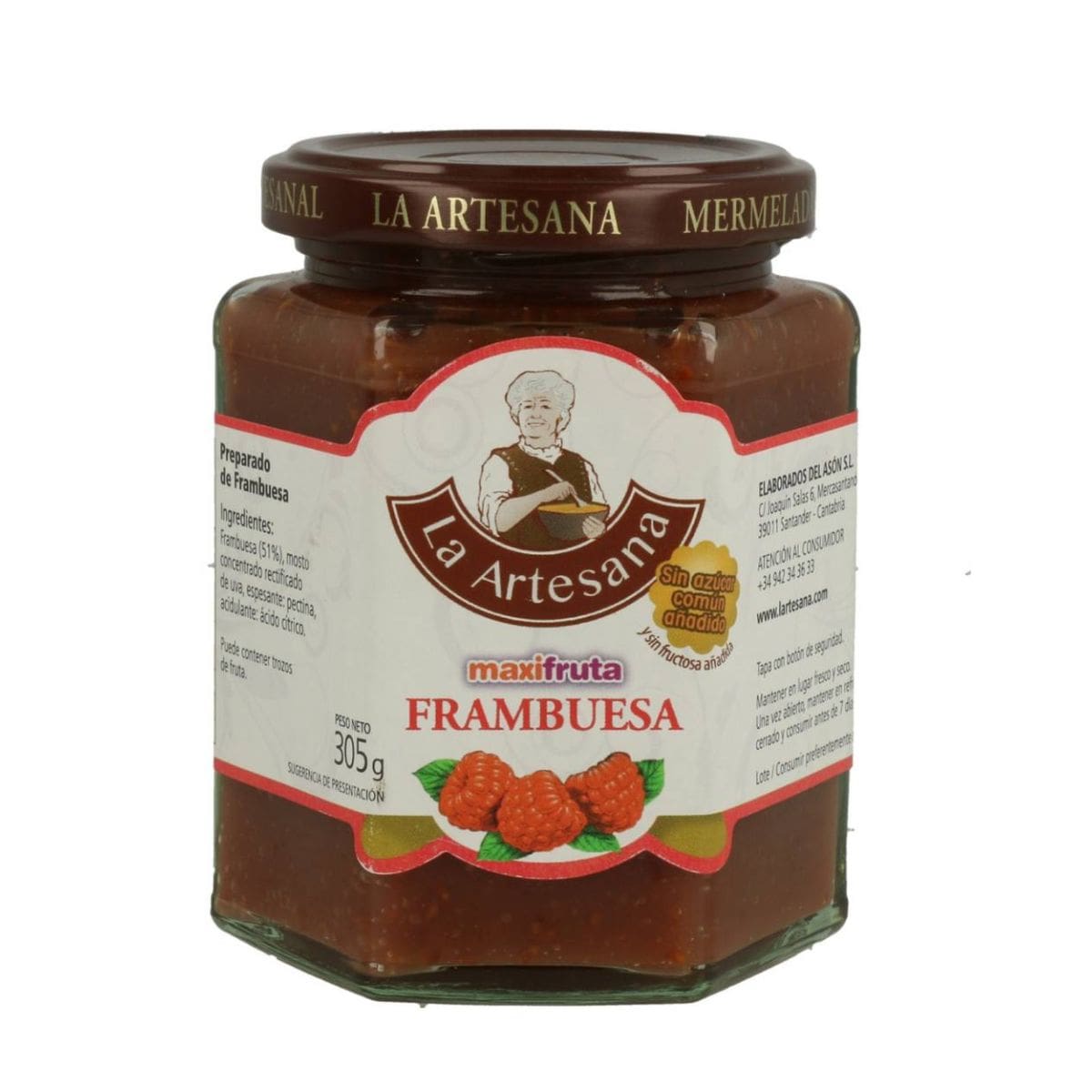 Mermelada de Frambuesa Sin Azúcar 310 g