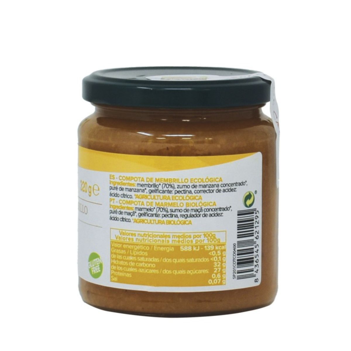 Valor nutricional, Compota de Membrillo 320 g BIO