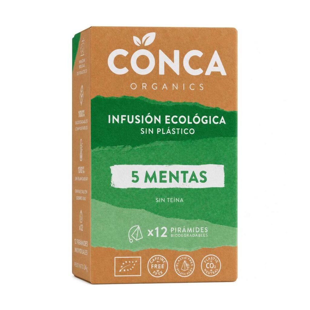 Infusión 5 MENTAS BIO en 12 bolsitas biodegradables — Conca Organics