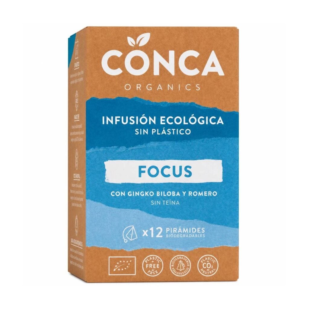 Infusión FOCUS BIO en 12 bolsitas biodegradables — Conca Organics