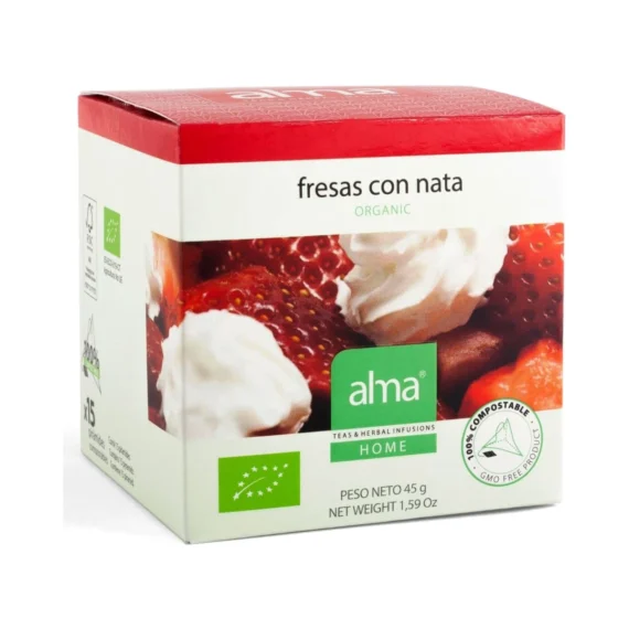 Infusiones Fresas con Nata 15 pirámides BIO