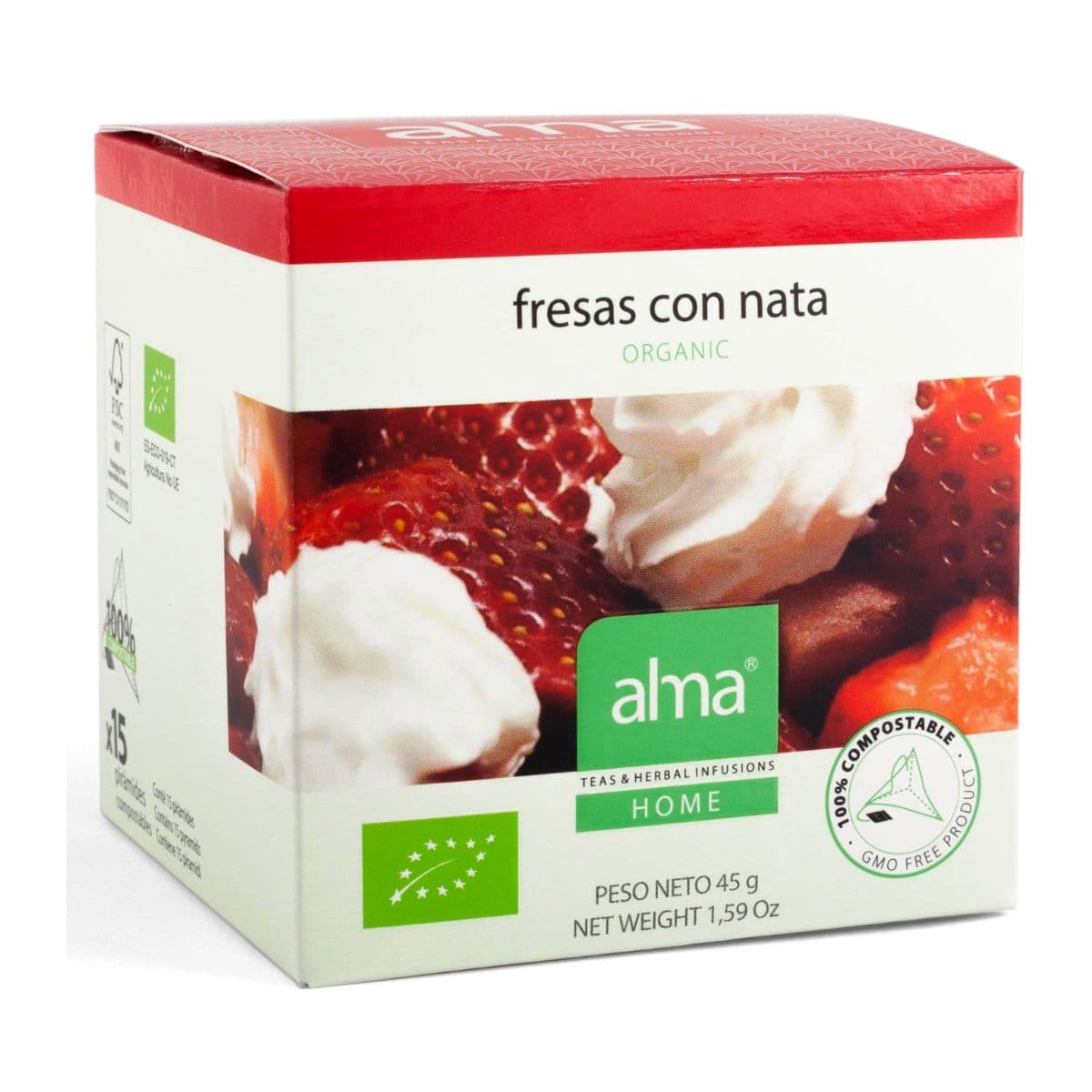 Infusiones Fresas con Nata 15 pirámides BIO