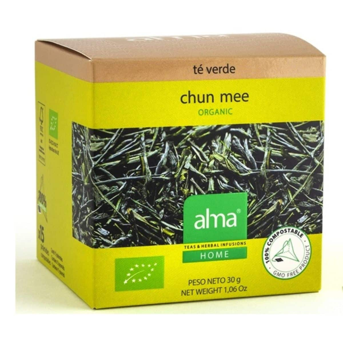 Infusiones Té Verde Chun Mee 15 pirámides BIO