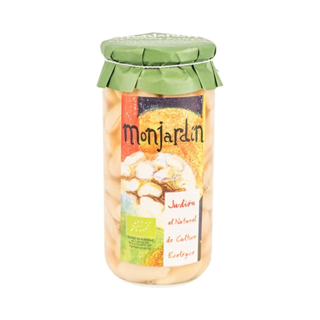 tarro de cristal de judión al natural ecológico monjardín 700 g