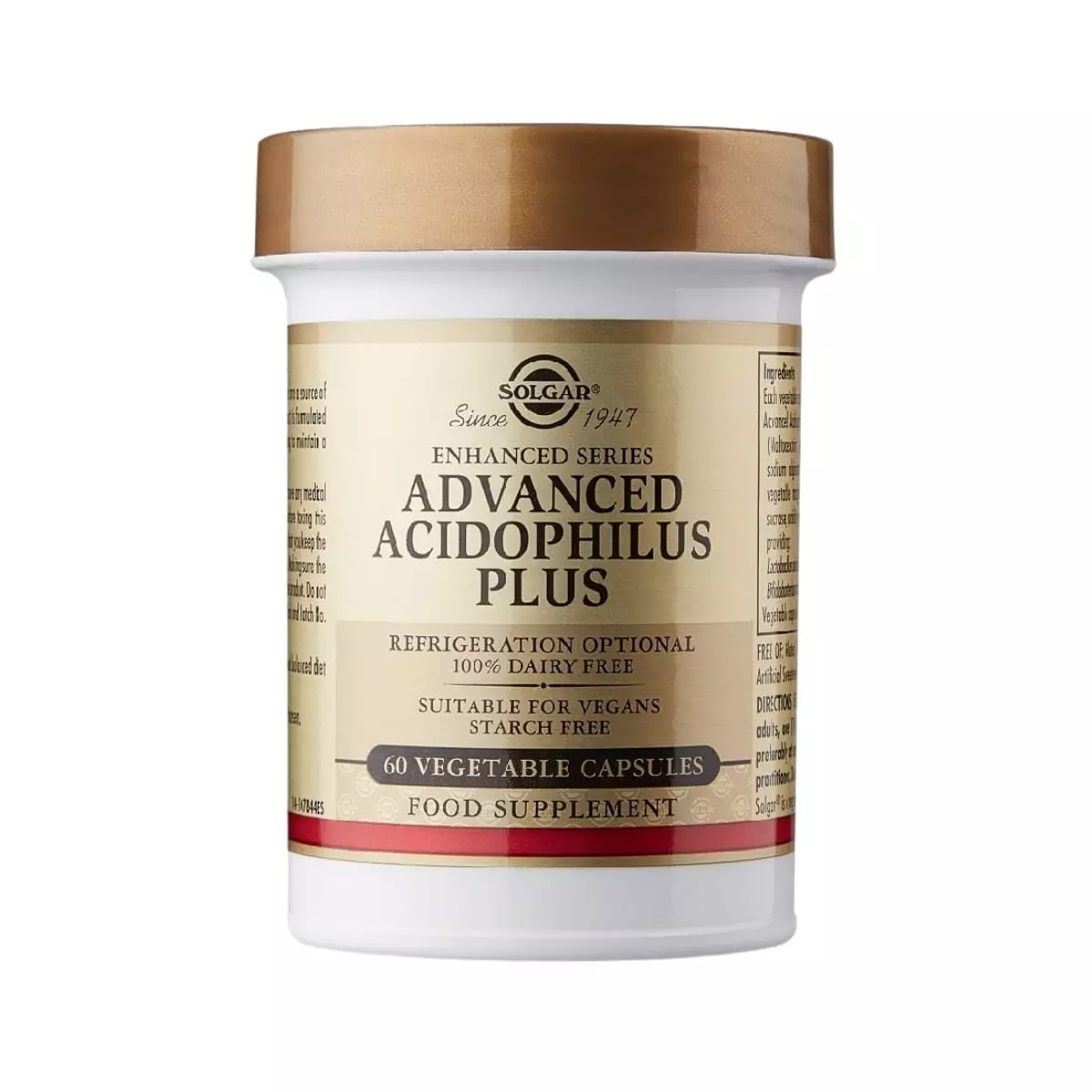 40 Plus Acidophilus Avanzado – 120 Capsulas Veganas