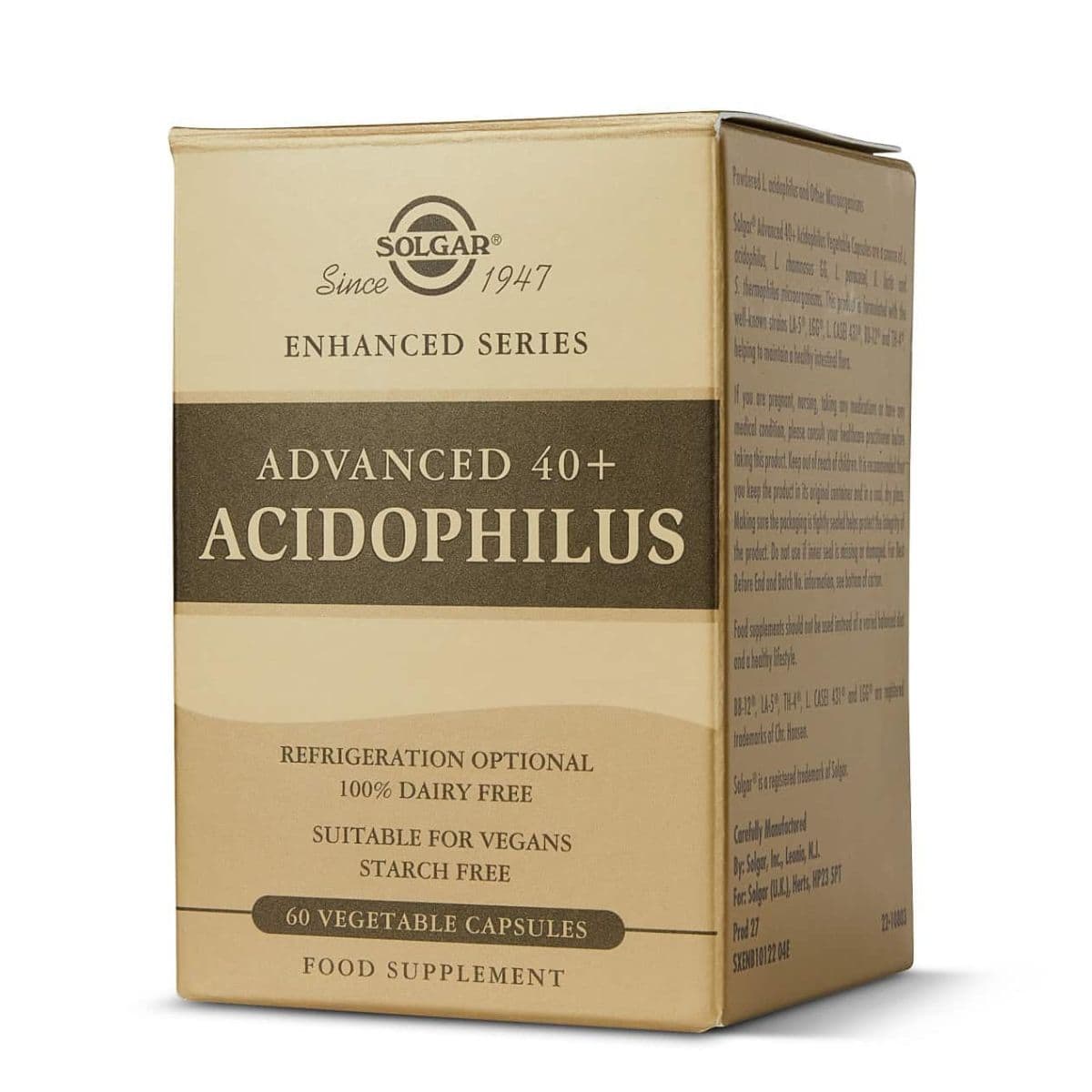 40 Plus Acidophilus Avanzado – 60 Cápsulas Veganas