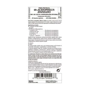 40 Plus Acidophilus Avanzado – 60 Cápsulas Veganas