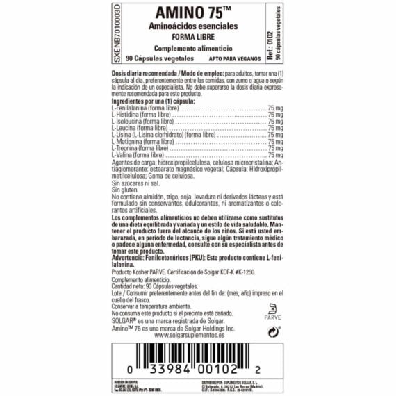 Amino 75 - 90 Cápsulas Veganas
