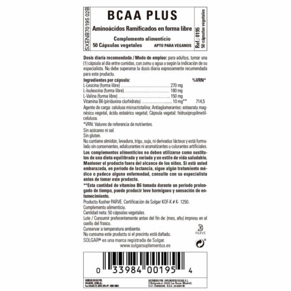 BCAA Plus - 50 Cápsulas Veganas