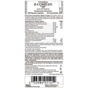 Vitamina B Complex 50 – 100 Cápsulas Veganas