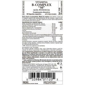 Vitamina B Complex 50 – 50 Cápsulas Veganas
