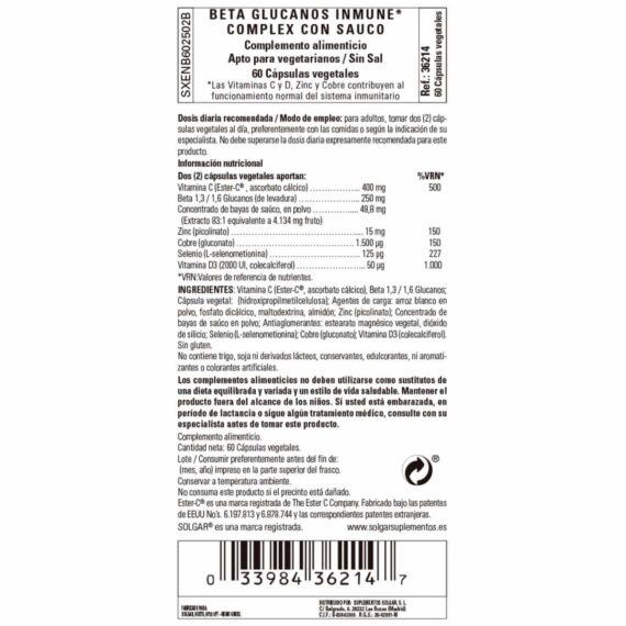 Beta Glucanos Complex - 60 Cápsulas Veganas