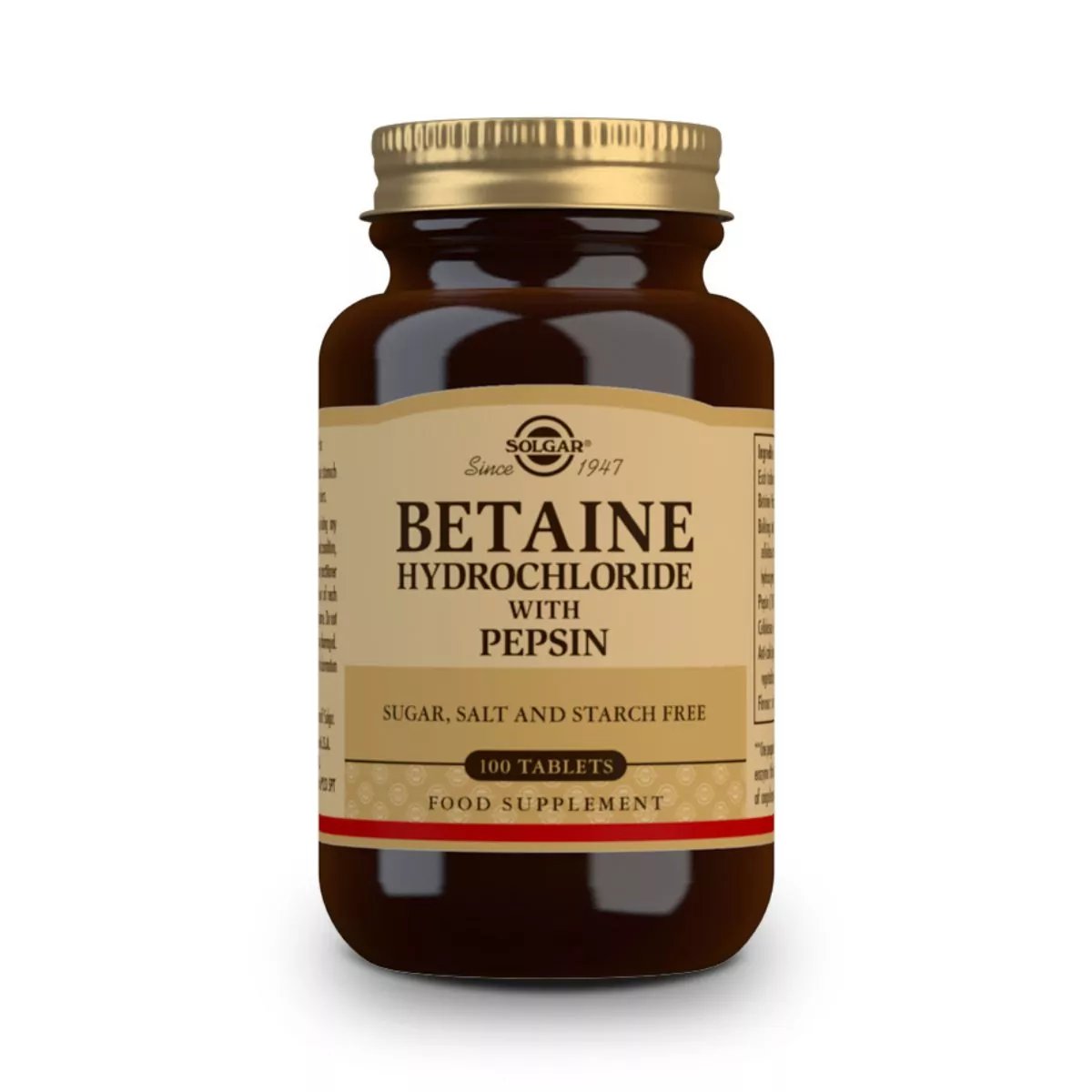 Betaína Clorhidrato con Pepsina – 100 Comprimidos