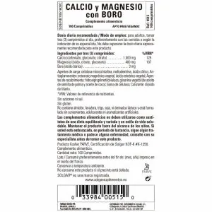 Calcio y Magnesio con Boro – 100 Comprimidos