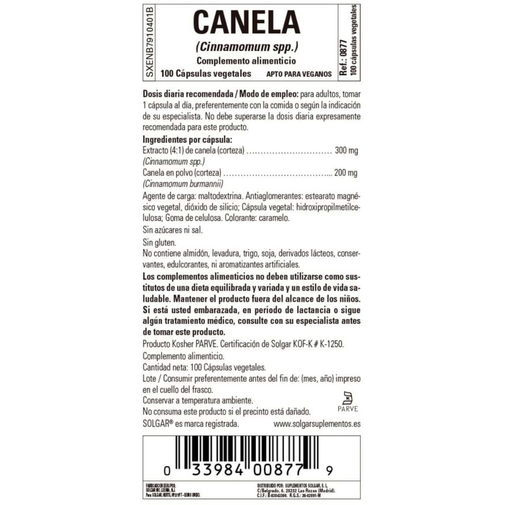 Canela China - 100 Cápsulas Veganas detalle 1