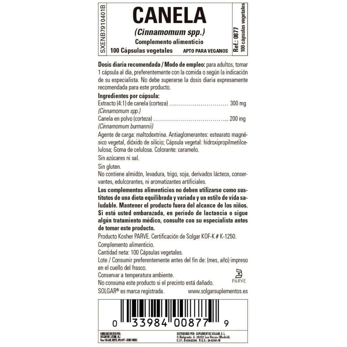 Canela China – 100 Cápsulas Veganas