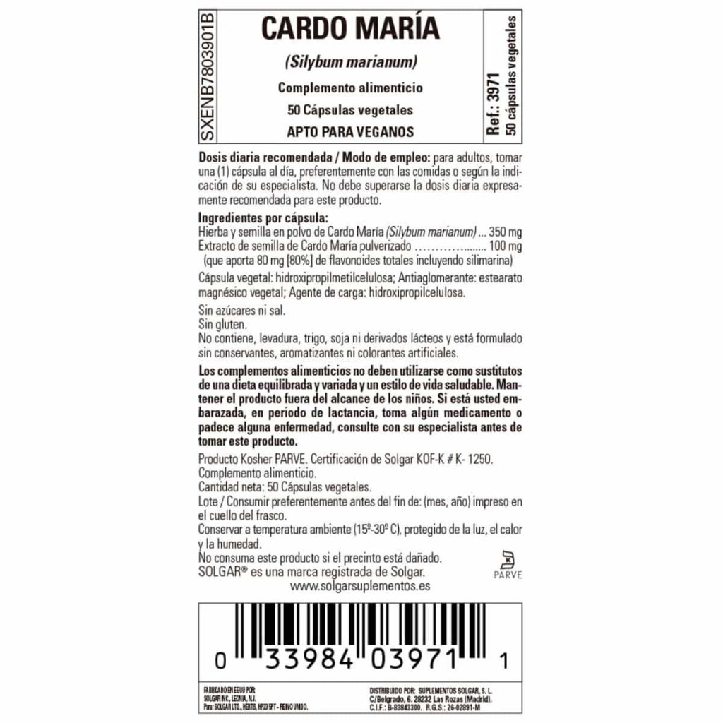Cardo Mariano - 50 Cápsulas Veganas detalle 1