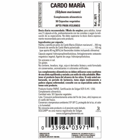 Cardo Mariano - 50 Cápsulas Veganas