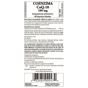 Coenzima Q10 100 mg – 30 Cápsulas de Gelatina Blanda
