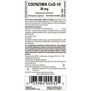 Coenzima Q10 30 mg – 60 Cápsulas Veganas