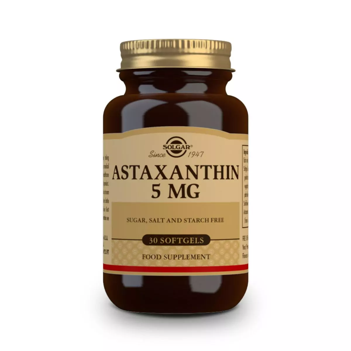 Complejo de Astaxantina 5 mg – 30 Cápsulas de Gel Blandas