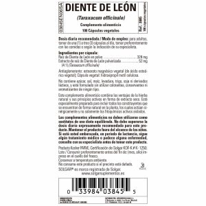 Diente de León 520 mg – 100 Cápsulas Veganas