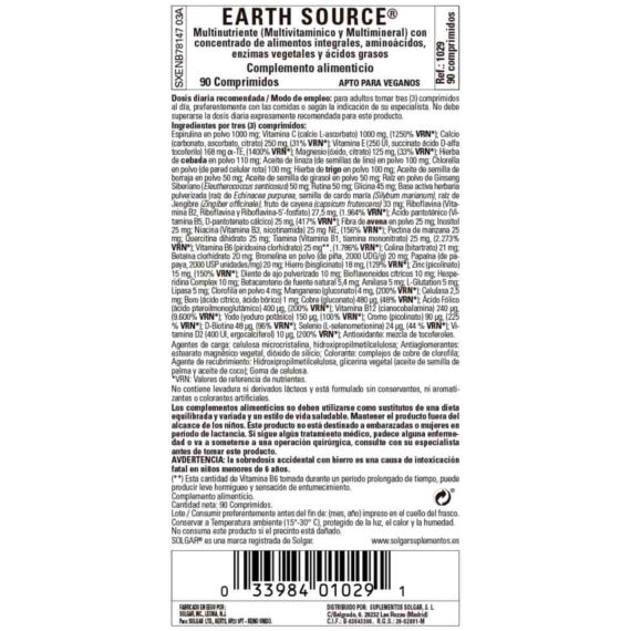 Earth Source - 90 Comprimidos