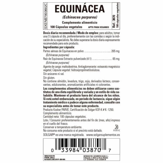 Equinácea - 100 Cápsulas Veganas