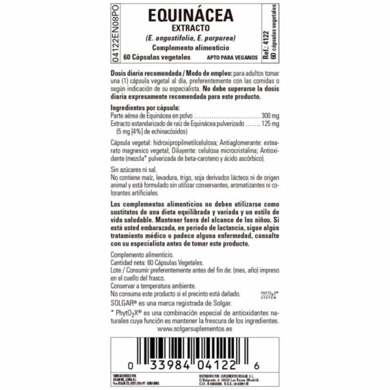 Equinácea - 60 Cápsulas Veganas