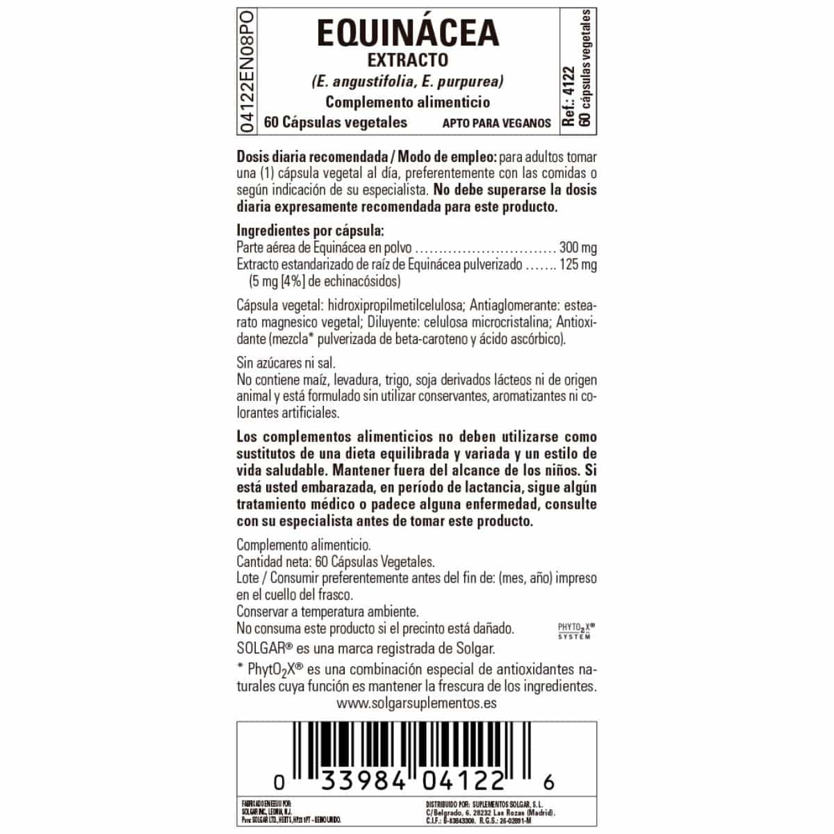 Equinácea – 60 Cápsulas Veganas