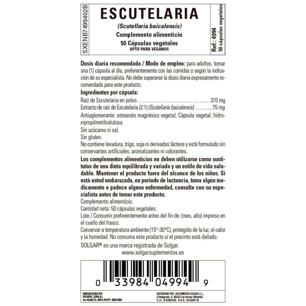 Escutelaria - 50 Cápsulas Veganas detalle 1