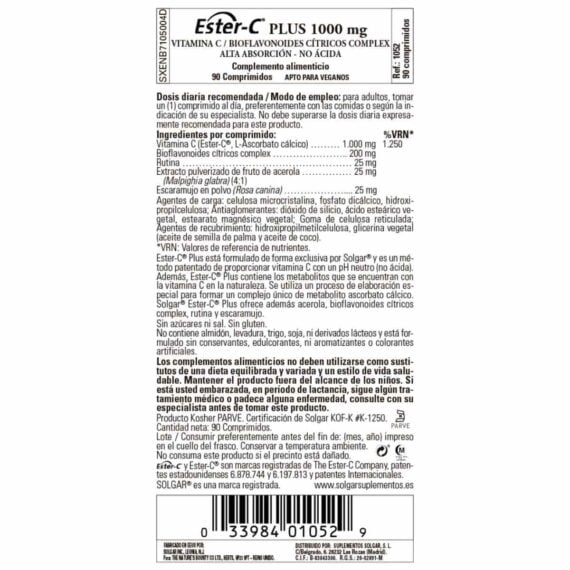 Ester C Plus 1000 mg - 90 Comprimidos