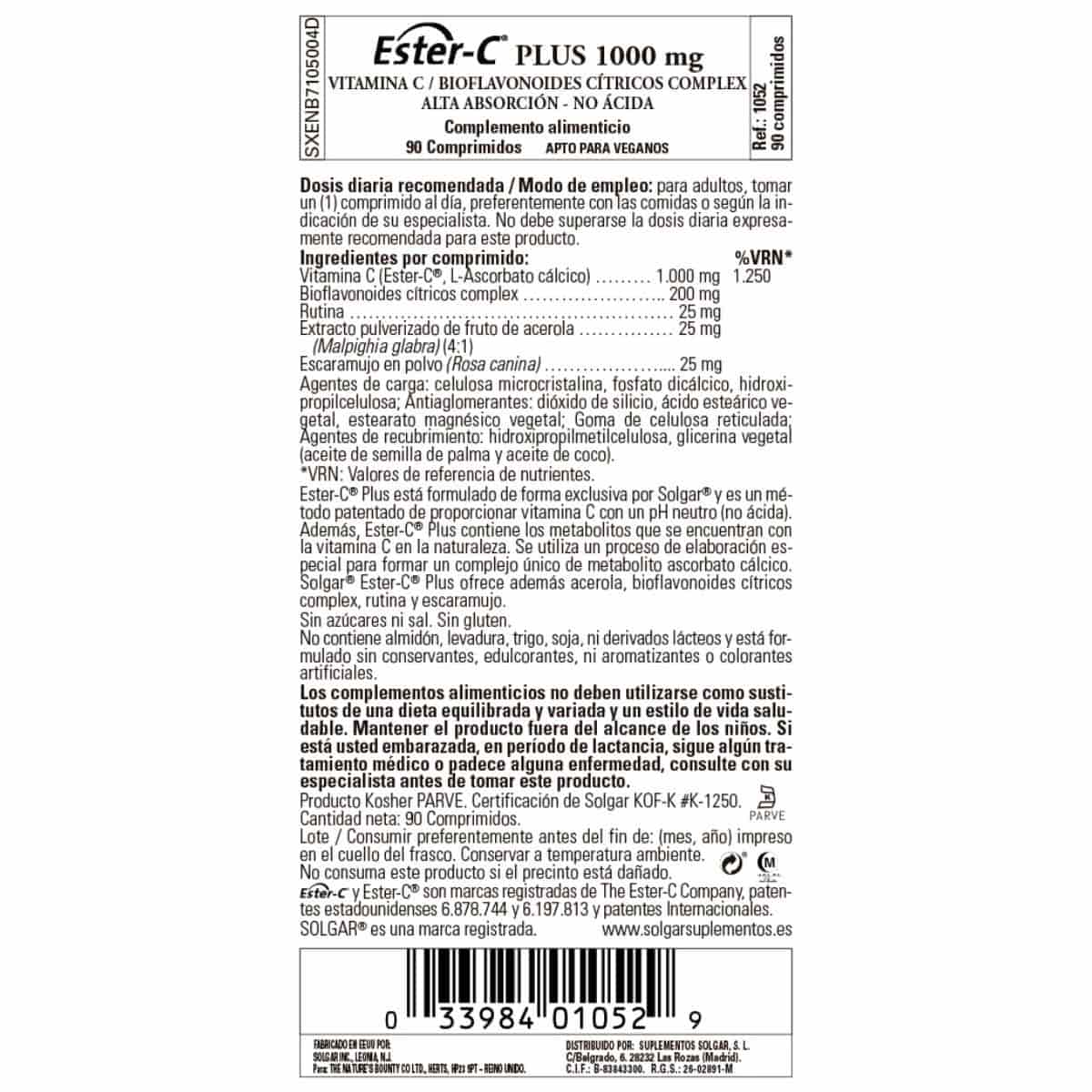 Ester C Plus 1000 mg – 90 Comprimidos