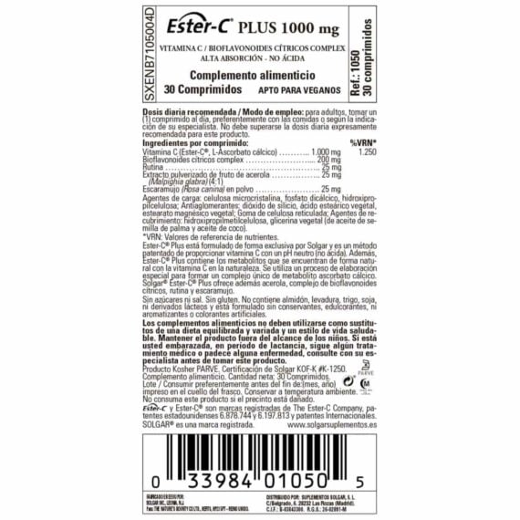 Ester C Plus 1000 mg - 30 Comprimidos