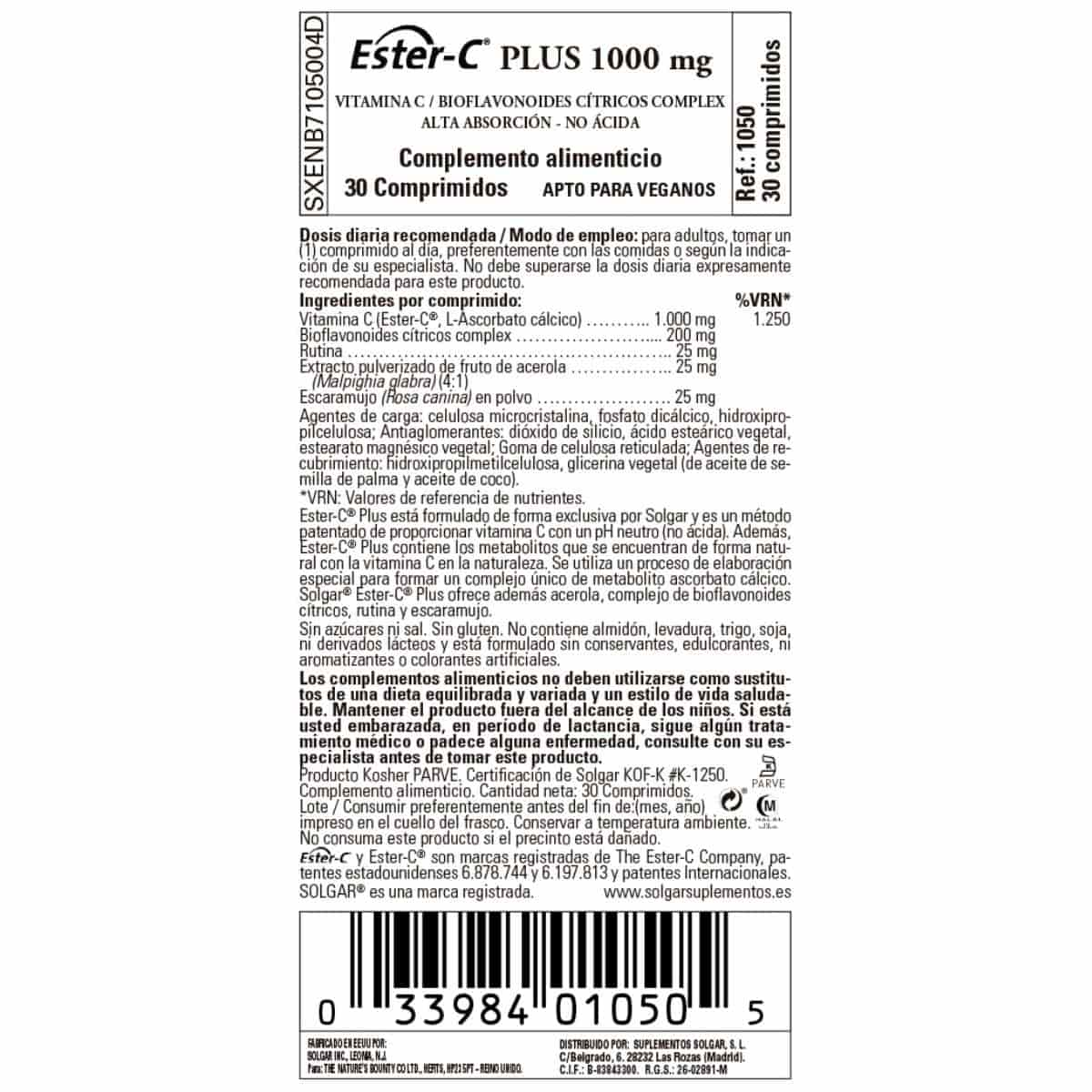 Ester C Plus 1000 mg – 30 Comprimidos