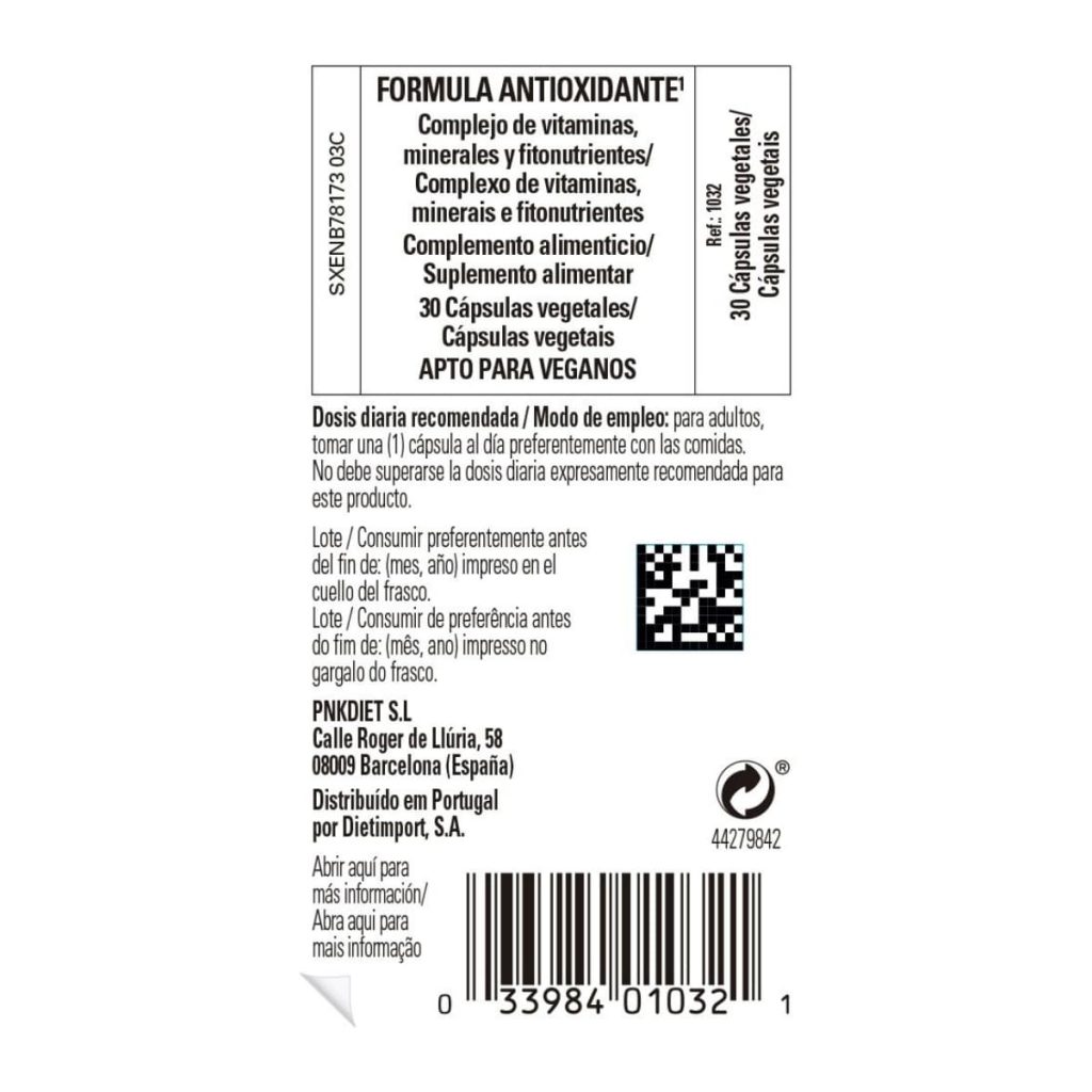 Formula Antioxidante Avanzada - 30 Capsulas Veganas
