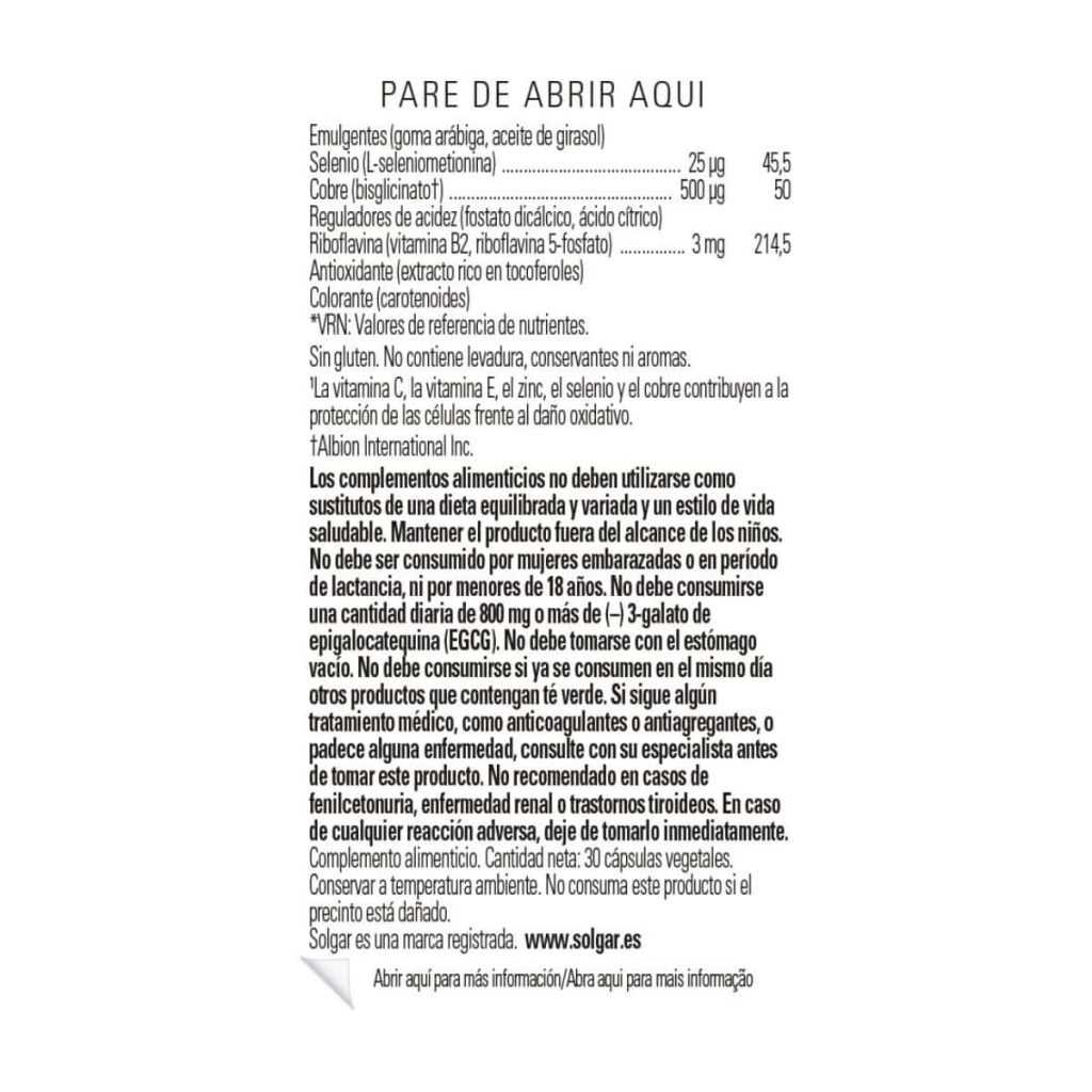 Formula Antioxidante Avanzada - 30 Capsulas Veganas