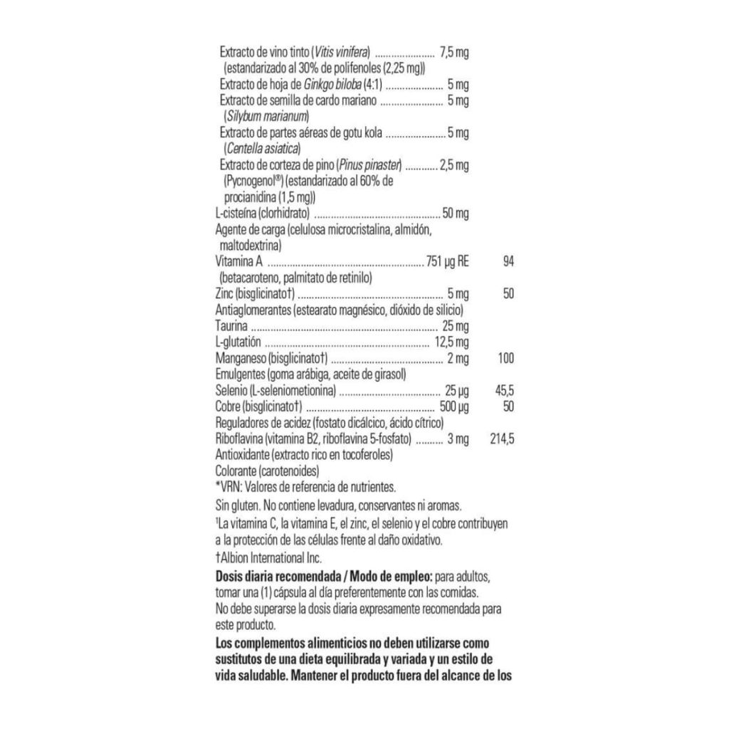 Formula Antioxidante Avanzada - 60 Capsulas Veganas