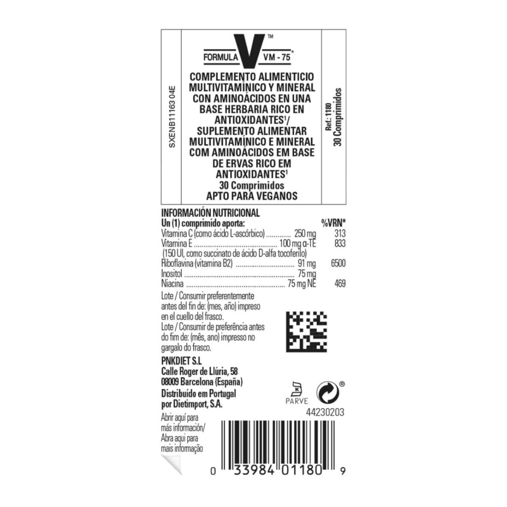 Formula VM 75 - Uno al Dia - 30 Comprimidos