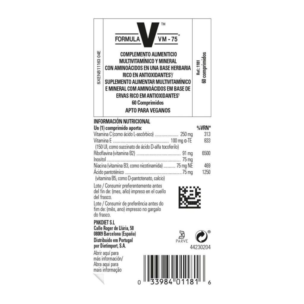 Formula VM 75 - Uno al Dia - 60 Comprimidos