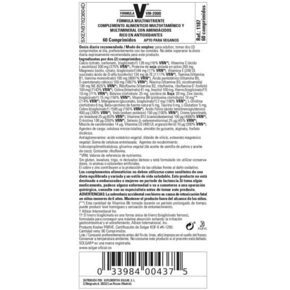 Fórmula VM-2000 - 60 Comprimidos