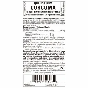 Curcumina de Espectro Completo – 30 Cápsulas Blandas