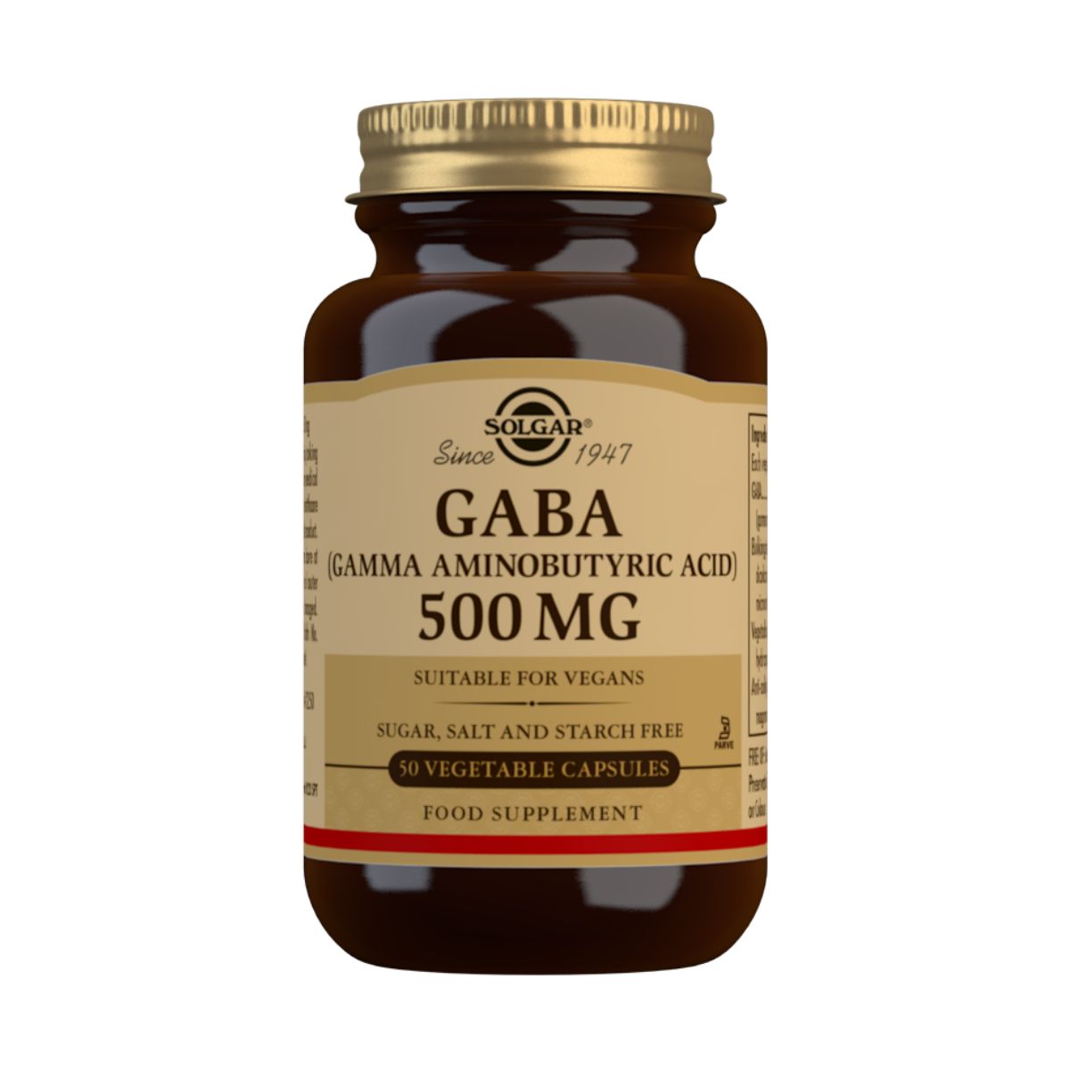 GABA 500 mg – 50 Cápsulas Veganas