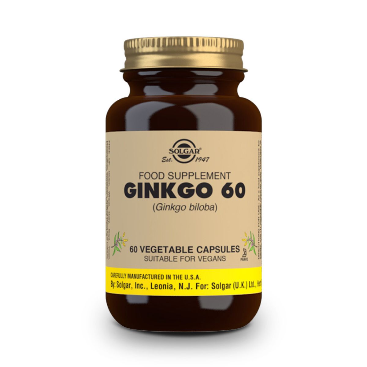 Ginkgo 60 – 60 Cápsulas Veganas