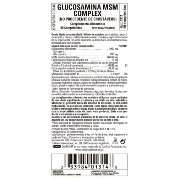 Glucosamina MSM Complex - 60 Comprimidos