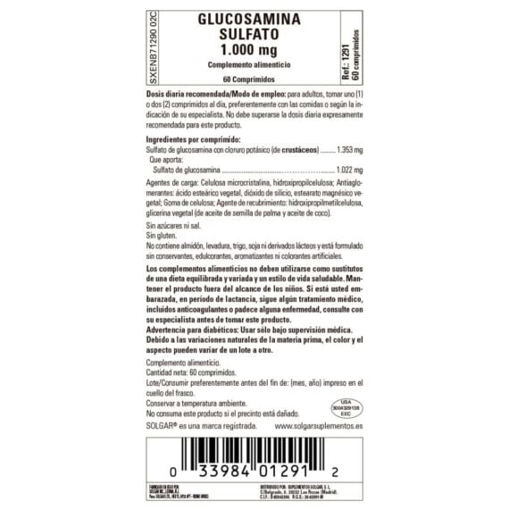 Glucosamina Sulfato 1000 mg  - 60 Comprimidos