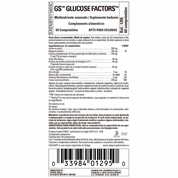 GS Glucose Factors - 60 Comprimidos