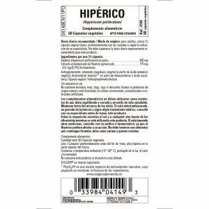 Hipérico Corazoncillo 175 mg – 60 Cápsulas Veganas