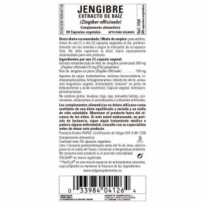 Jengibre Raíz – 60 Cápsulas Veganas